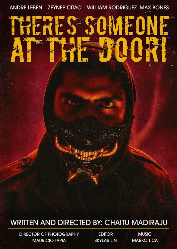 Theres someone at the door poster